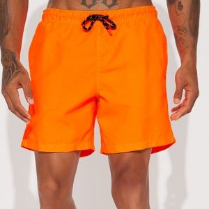 Fashion Nova Men - Montez Volley Swim Trunk - XL - new with tags - orange